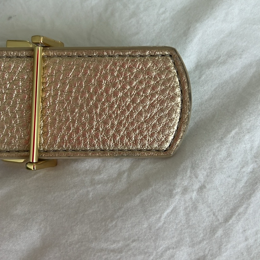 Tory Burch Silver Logo Buckle Reversible Belt - Picture 6 of 12